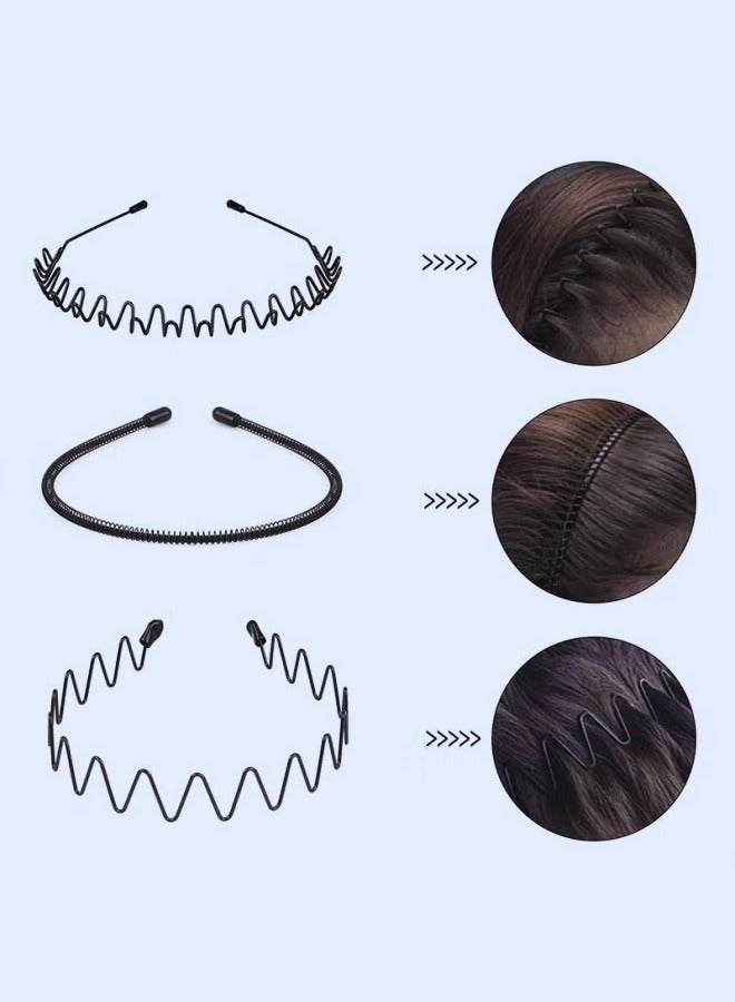 6PCS Invisible Non-Slip Hair Bands for Men & Women – Sports Headband, Bangs Clip, Wash Face Hairband Set, Unisex Styling Accessories - Image 2