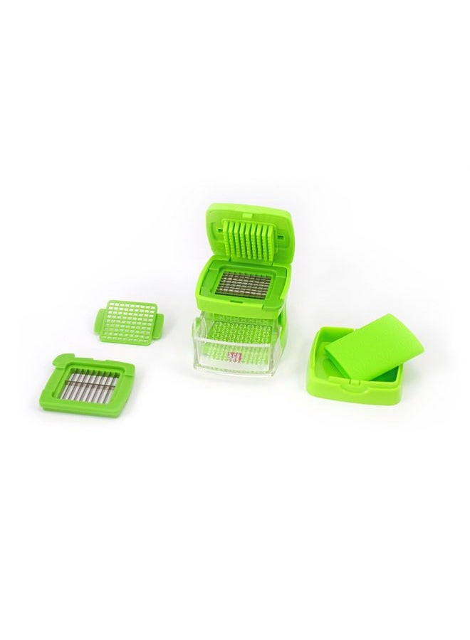 Kitchen Innovations Garlic-A-Peel Garlic Press, Crusher, Cutter, Mincer, and Storage Container - Includes Silicone Garlic Peeler - Easy to Clean - Stainless Steel Blades – (Green) - Image 2