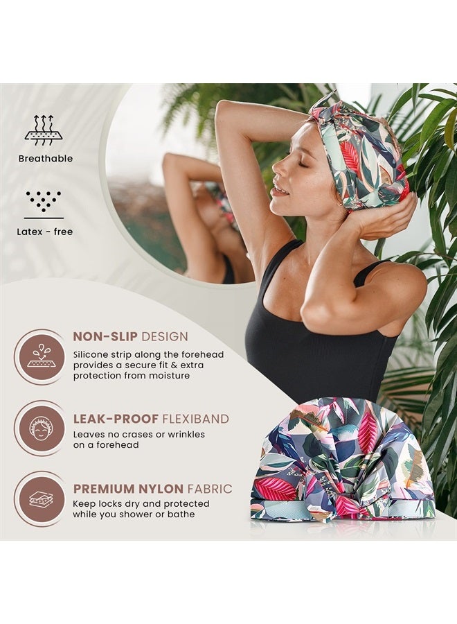 SMPL objects Reusable Shower Cap for Women – Leakproof, Nonslip Hair Cap for Shower w/ Comfy Flexiband – Soft, Breathable Shower Caps for Women Reusable Waterproof – Durable, Heavy Duty Shower Cap by SMPL OBJECTS - Image 2