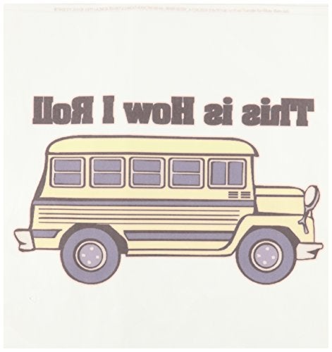 3DROSE 3dRose ht_102559_3 This is How I Roll Short Yellow School Bus Iron on Heat Transfer, 10 by 10-Inch - Image 1