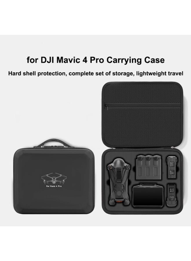 Carrying Case for DJI Mavic 4 Pro, Travel Storage Bag Hard Protective Cover Case for RC Pro 2/RC 2 Remote, Batteries Charger Hub Cable Drone Fly More Combo Accessories Portable Organizer (Black) - Image 3