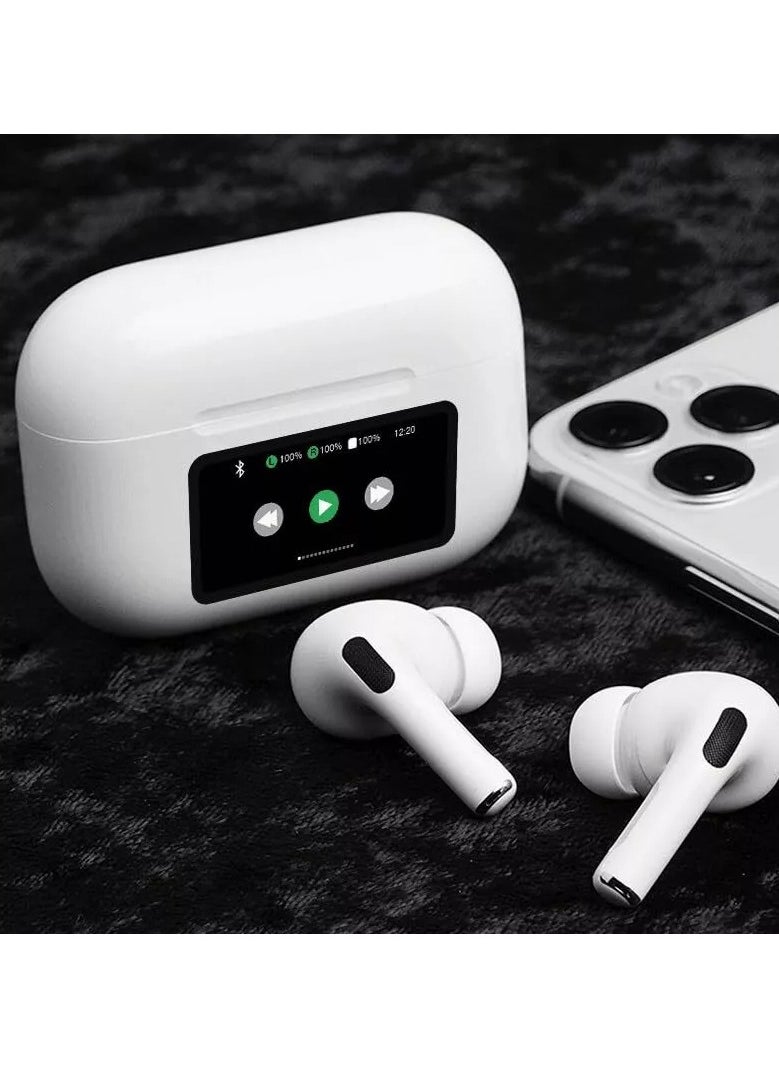 Raxoom Wireless Earbuds with LED Touch Screen, Noise Reduction Headphones with, Wireless Compatible Earphones with Charging Case  - Image 1