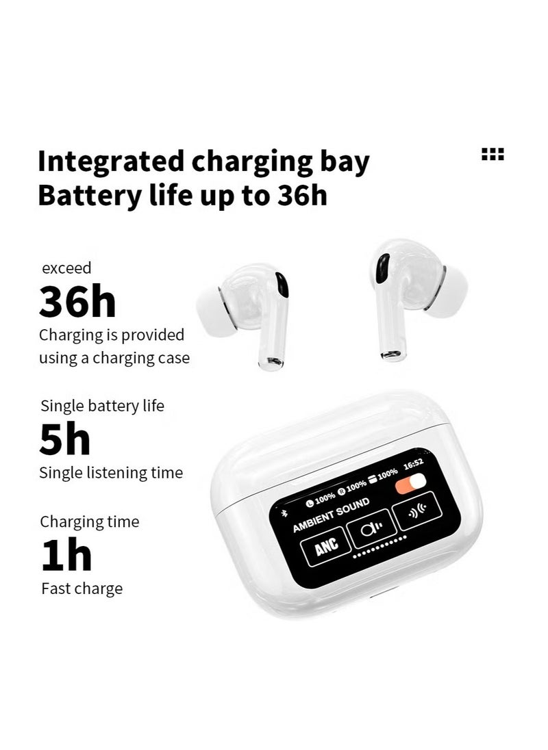 Raxoom Wireless Earbuds with LED Touch Screen, Noise Reduction Headphones with, Wireless Compatible Earphones with Charging Case  - Image 3