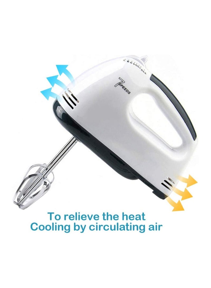 SYOSI خلاط يدوي كهربائي للكيك من SYOSI، مزود بوظيفة خفق الطعام والتحكم الذاتي وتعزيز السرعة، مع 4 ملحقات من الفولاذ المقاوم للصدأ لخفق الطعام للكيك والخبز (قابس المملكة المتحدة) - Image 2