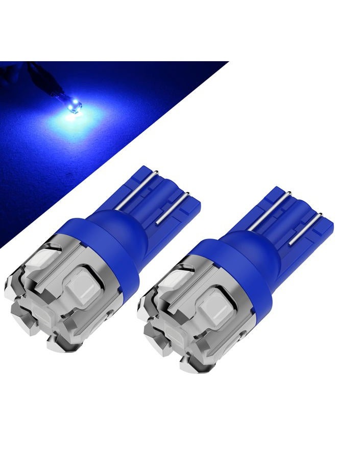 PHINLION 194 LED Light Bulb Blue Super Bright 168 2825 W5W T10 Wedge 6-SMD 3030 Chipsets LED Replacement Bulbs for Car Interior Map Dome Parking Door Courtesy License Plate Lights - Image 1