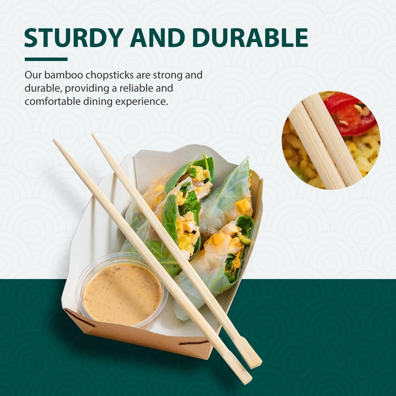 Soeos Chopsticks Disposable, Approx. 500 Sets, UV Treated Premium Disposable Chopsticks Individually Wrapped, Wooden Chopsticks Best for Japanese Sushi & Asian Dishes - Image 4
