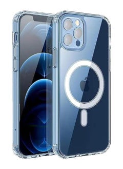 Magnetic Clear Case for Iphone 12 Pro Max, Support Magsafe and Wireless Charger, Transparent Shockproof and Drop-Proof Phone Back Cover for Iphone 12 Pro Max