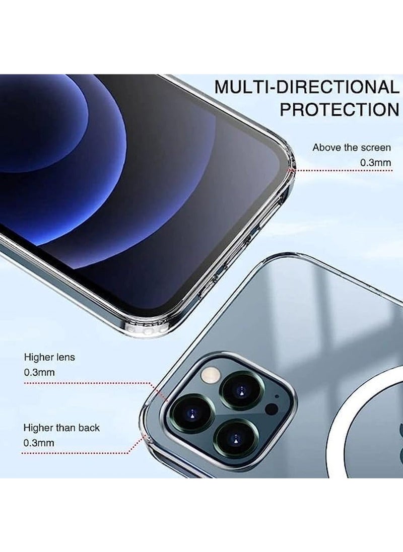 TEAM LUXURY - Magnetic Clear Case for Iphone 12 Pro Max, Support Magsafe and Wireless Charger, Transparent Shockproof and Drop-Proof Phone Back Cover for Iphone 12 Pro Max - Image 1