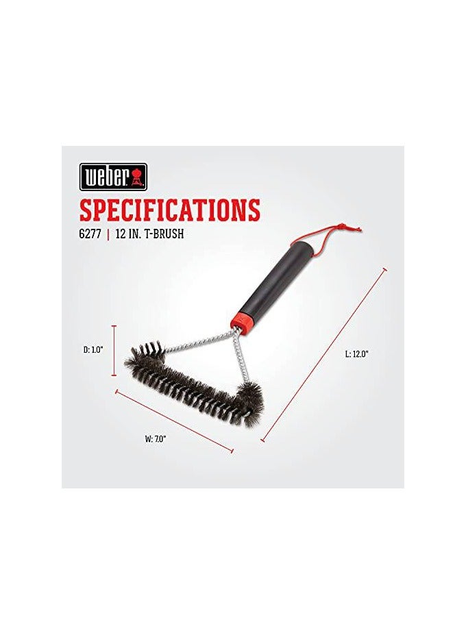 Weber 12" Three-Sided Grill Brush - Image 1