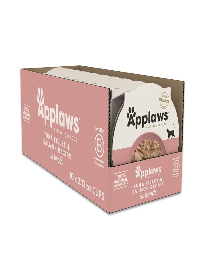 آبلاوس طعام القطط الرطب الطبيعي من أبلاوز في مرق، مكونات محدودة وطبيعية، غني بالبروتين بدون إضافات صناعية، فيليه التونة والسلمون في مرق (10 أكواب سهلة الفتح × 2.12 أونصة) - Image 1