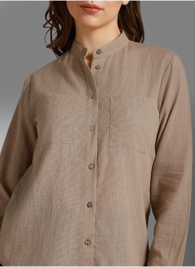 HIGH STAR - Women Beige Shirt - Image 1