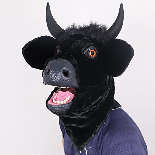 FantasyGears Moving Mouth Cow Mask - Funny Animal Bull Mask for Adults - Image 5