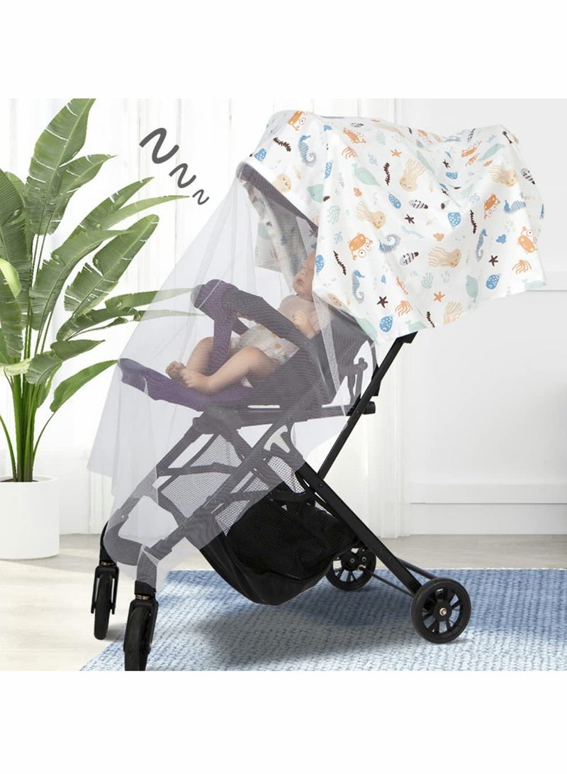 Excefore غطاء رضاعة قطن مع حزام قابل للتعديل، مريلة رضاعة ناعمة، قماش تنفس خفيف الوزن، وشاح رضاعة أنيق وسري، خصوصية كاملة للرضاعة - Image 5