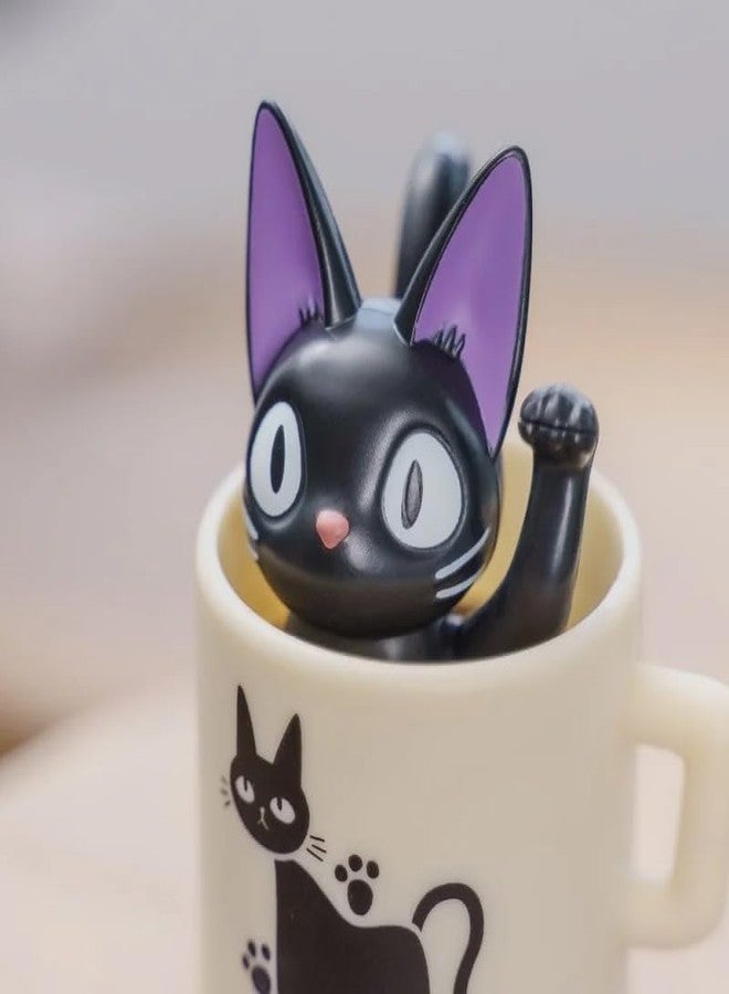 ensky - Kiki's Delivery Service - YR-MC05 Roly Poly Tilting Figure Jiji in Teacup, Studio Ghibli Official Merchandise - Image 3