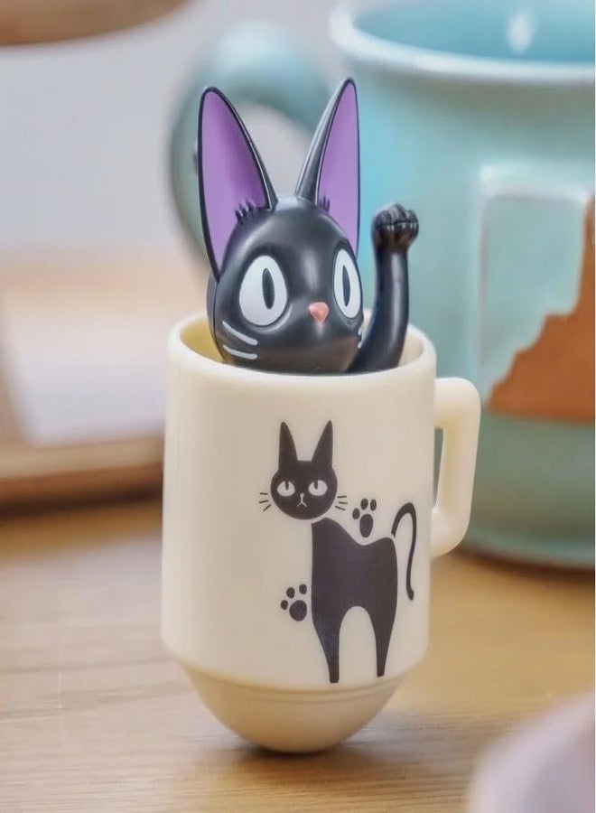 ensky - Kiki's Delivery Service - YR-MC05 Roly Poly Tilting Figure Jiji in Teacup, Studio Ghibli Official Merchandise - Image 2