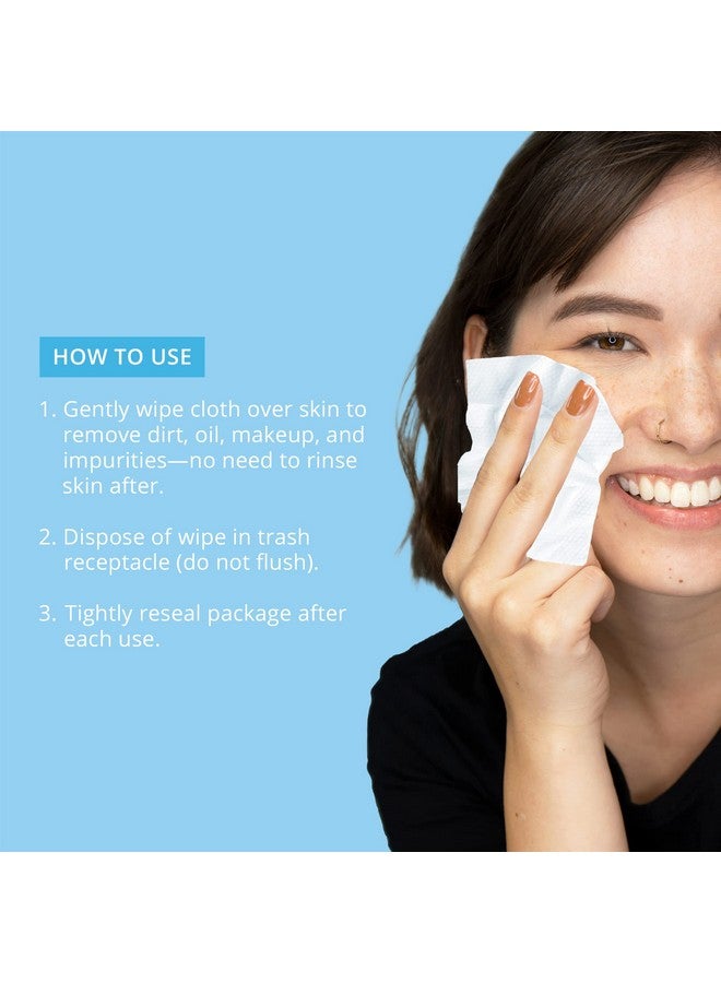 Skinn Facial Cleansing Makeup Remover Wipes Hydrating Makeup Removing Cloths For Waterproof Mascara Makeup Oil & Dirt Disposable Face Towelettes That Gently Exfoliates Cleanses & Softens Skin - Image 4