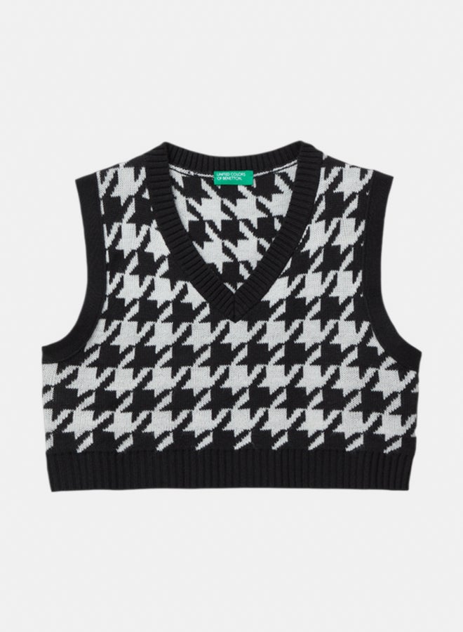 بينيتون جيليه بنات قصير بنقشة كلابية - Image 1