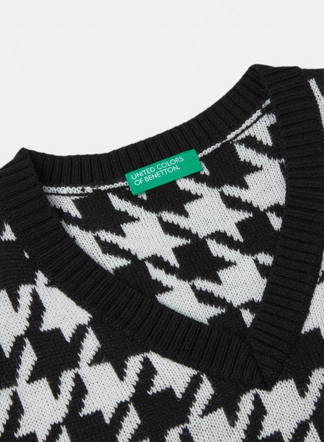 بينيتون جيليه بنات قصير بنقشة كلابية - Image 3