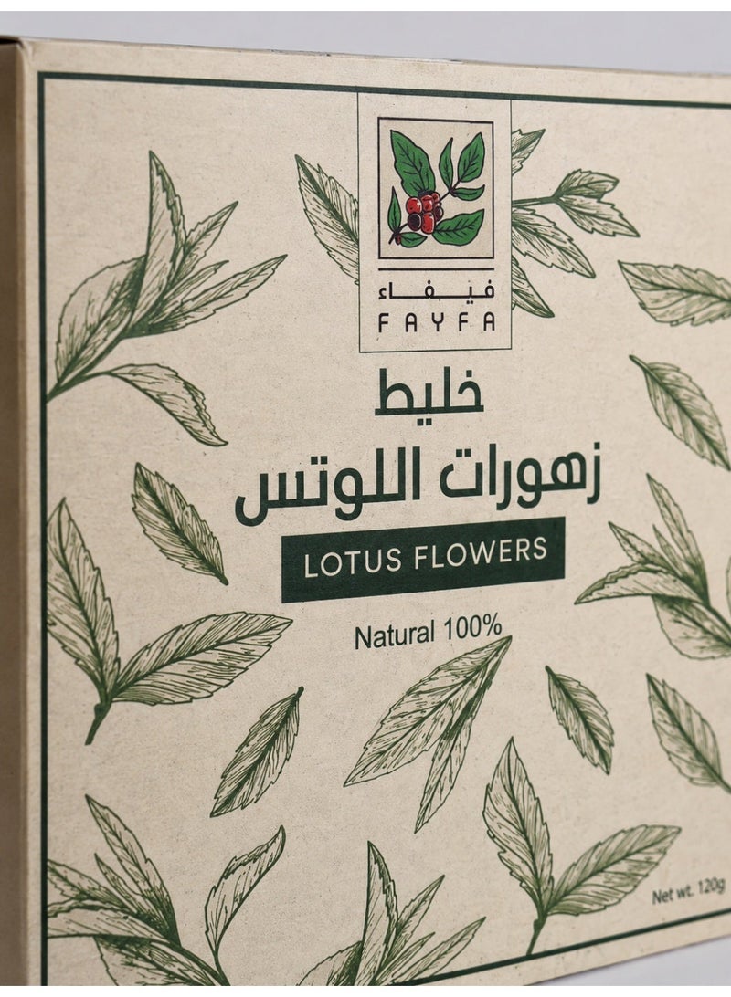 فايفا فيفاء خليط زهورات اللوتس 60 كيس 120 جم، مشروب عشبي لدعم الشبع والهضم - Image 2