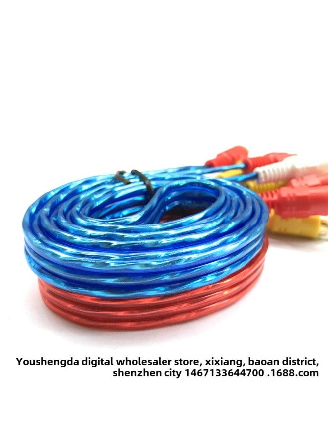 Transparent 1.5 M 3 To 3 Lotus Line Audio And Video AV Line 3 To 3RCA Set Top Box Dvd Cable TV AV Line-Color:Transparent 3 To 3 (mixed Color) Without Packaging-Line Length:1.5 Meters From 1000  - Image 3
