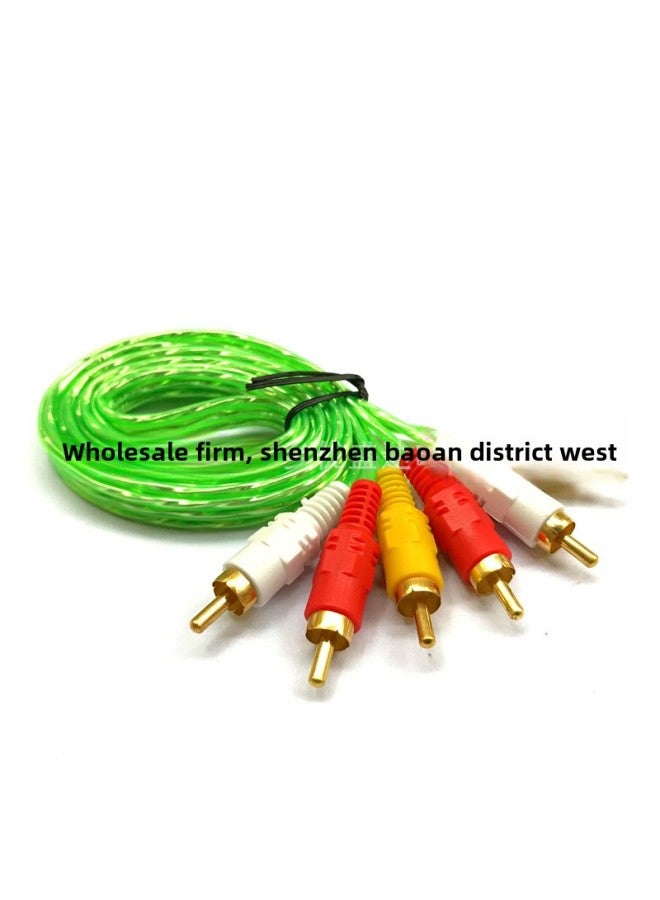 Transparent 1.5 M 3 To 3 Lotus Line Audio And Video AV Line 3 To 3RCA Set Top Box Dvd Cable TV AV Line-Color:Transparent 3 To 3 (mixed Color) Without Packaging-Line Length:1.5 Meters From 1000  - Image 4