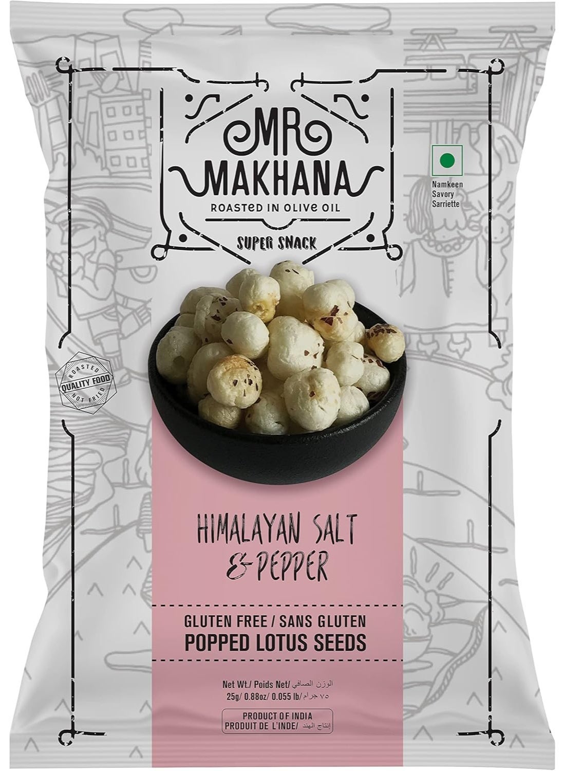 6 Pack Himalayan Salt And Pepper 25G Gluten Free Healthy Snacks