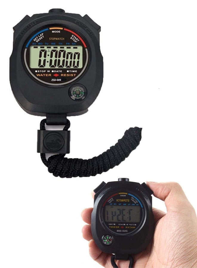 Portable Training Stopwatch Timer  for Sports Lightweight Electronic Match Timer for Running Swimming and Racing Durable Design with Easy to Read Display for - Image 1