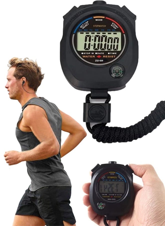 Portable Training Stopwatch Timer  for Sports Lightweight Electronic Match Timer for Running Swimming and Racing Durable Design with Easy to Read Display for - Image 1
