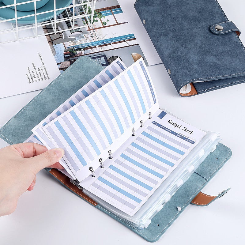 Soft Leather Loose-Leaf Notebook Multifunctional Storage Notebook A6 Refill Detachable Binder Zipper Bag - Image 4