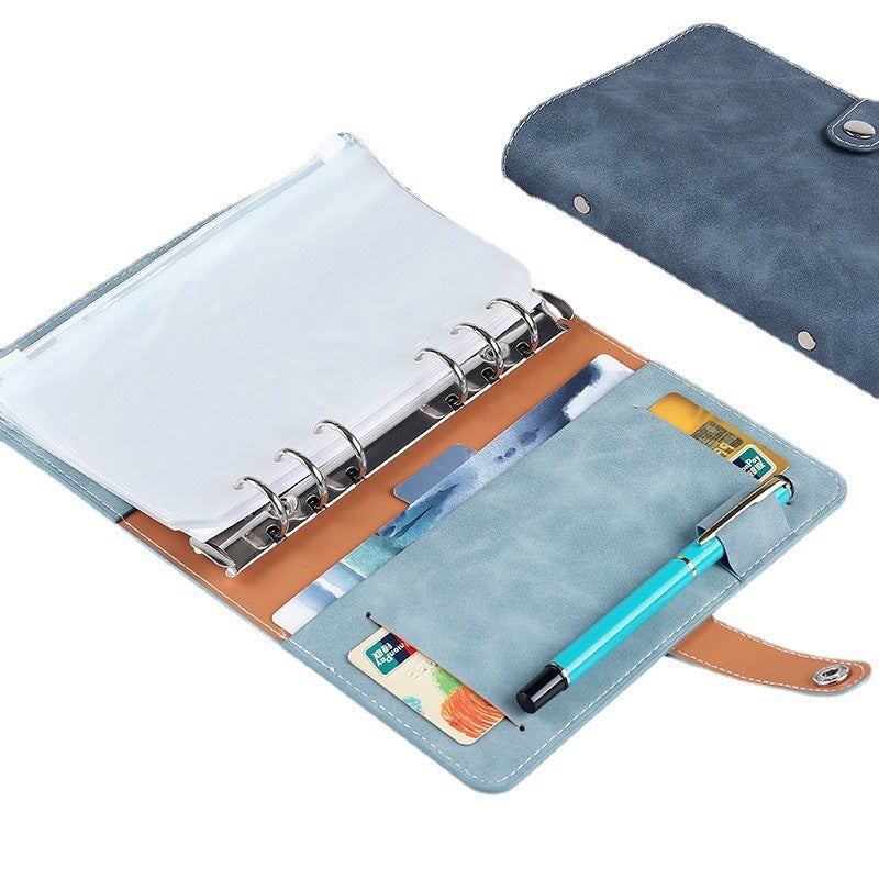 Soft Leather Loose-Leaf Notebook Multifunctional Storage Notebook A6 Refill Detachable Binder Zipper Bag - Image 5