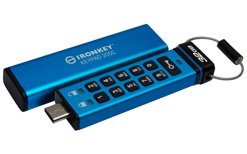 Kingston Ironkey Keypad 200 USBC 32GB Encrypted Flash Drive OS Independent FIPS 1403 Level 3 XTSAES 256bit BadUSB and Brute Force Protection MultiPin Option IKKP200C32GB - Image 2