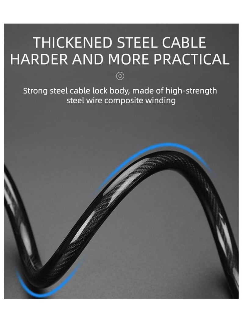 ECVV ECVVÂ® Bike Lock Cable - 1.2M 5-Digit Resettable Combination Bicycle Lock, Anti-Theft Cycling Password Lock for Bikes and Scooters - Image 3