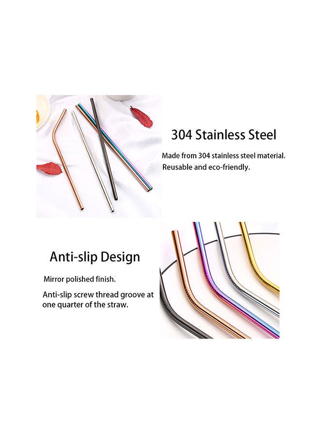 NIBEMINENT Reusable Drinking Straw Silver - Image 2