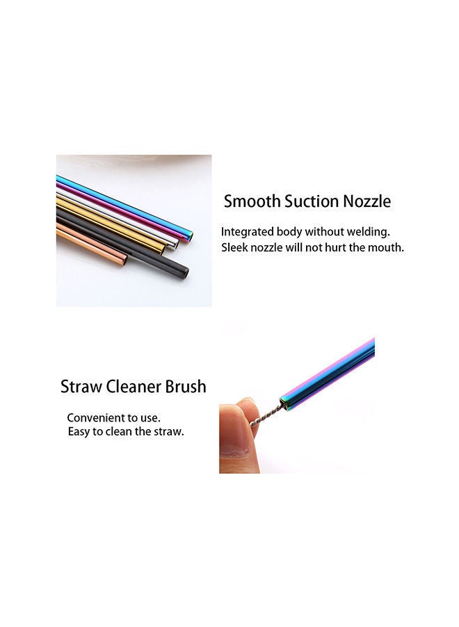 NIBEMINENT Reusable Drinking Straw Silver - Image 3