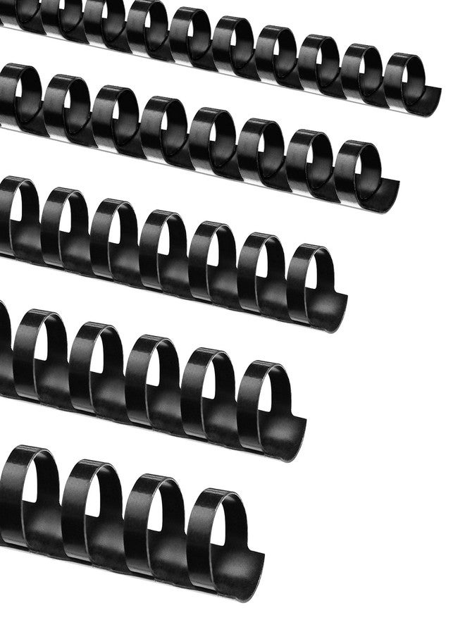 TOTiyea 100 Pack 19 Ring Binding Combs, Multi Sizes, 3/8 Inch, 1/2 Inch, 5/8 Inch, 3/4 Inch, 1 Inch, Letter Size, Black Binding Comb Spines Set - Image 1