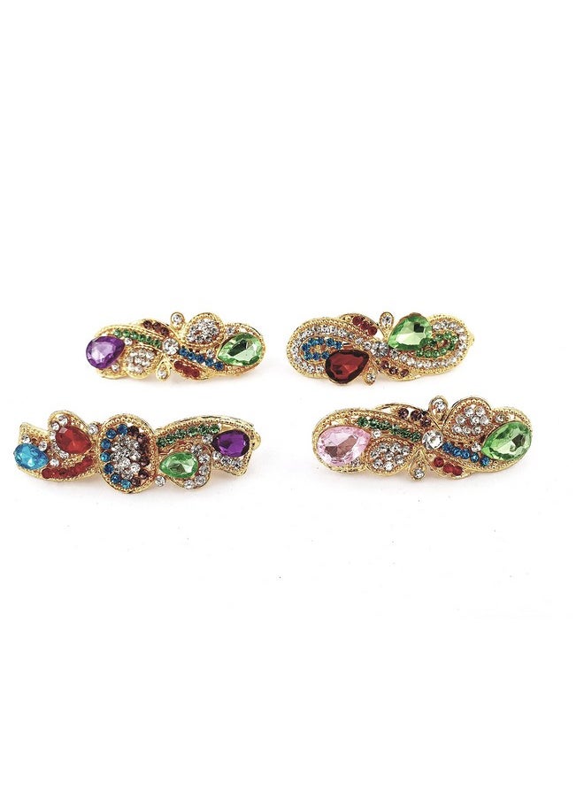 DHAVESAI Dhavesai m.c.n multi design hair clips,hair accessories for girls and women small size pack of 4 (multi colour and design as per availability)  - Image 1