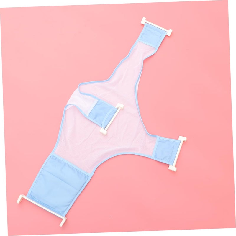 Blue Baby Bath Seat Shower Mesh Net Portable Newborn Tub Support Sturdy Easy Install - Image 5