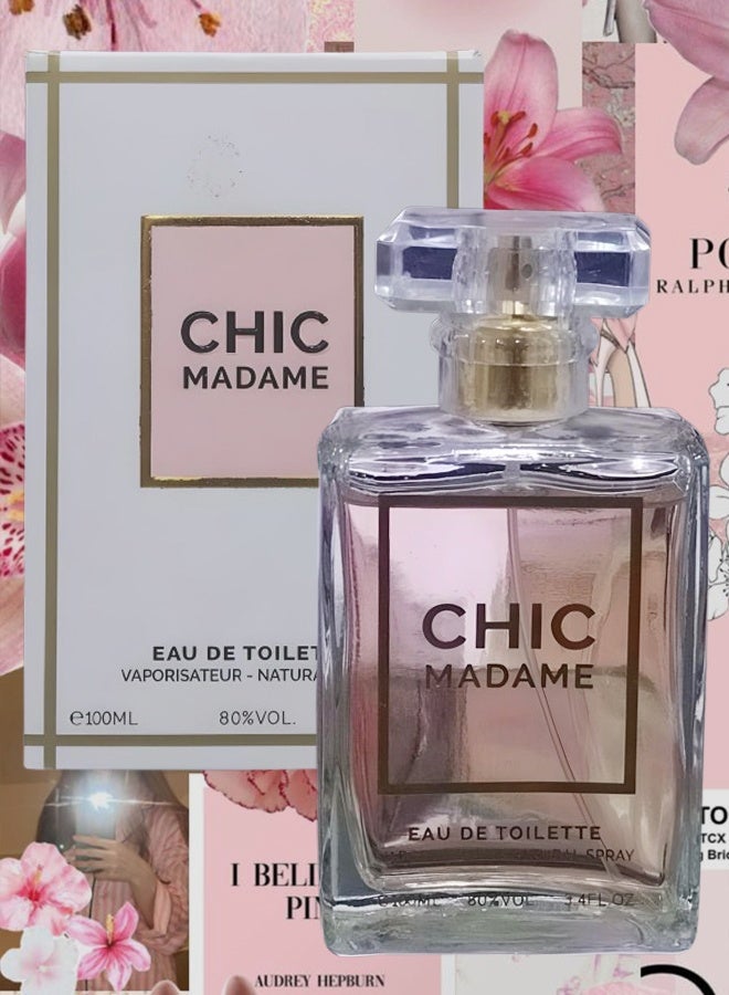 TRI 9 Pieces Chic Madame Perfume For Women 100ml EDT - Image 2