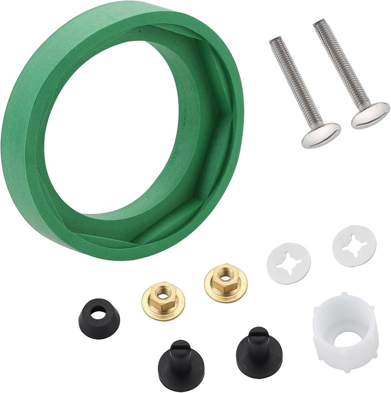 Liberflow 3'' Toilet Tank to Bowl Coupling Kit, Fits for American Standard Champion 4 Toilet Parts AS738756-0070A, Includes Gasket, Bolts and Other Essential Parts for Most 3 Inch Flush Valve Opening Tanks - Image 1