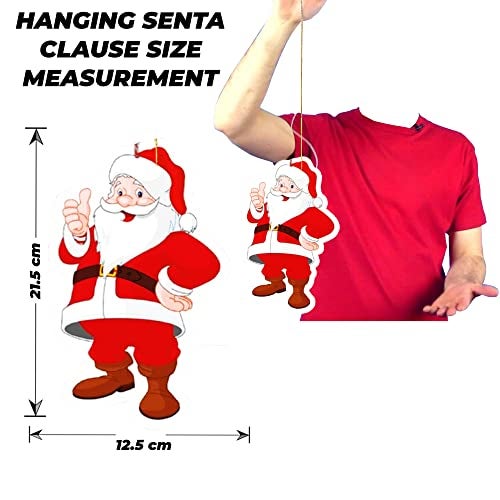 TOYXE Santa Claus Paper Hanging Decorations, Pack of 10, Dual-Sided Printed Christmas Ornaments, Festive Holiday Tree and Home Decor, Xmas Hanging Cutouts for Party and Event Decoration - Image 2