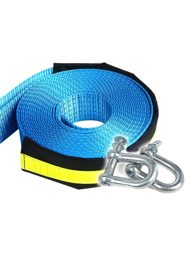 Loquat 8 Ton Safety Car Emergency Helper Towing Cable Reflective Rope With U-Shape Hooks - Image 1