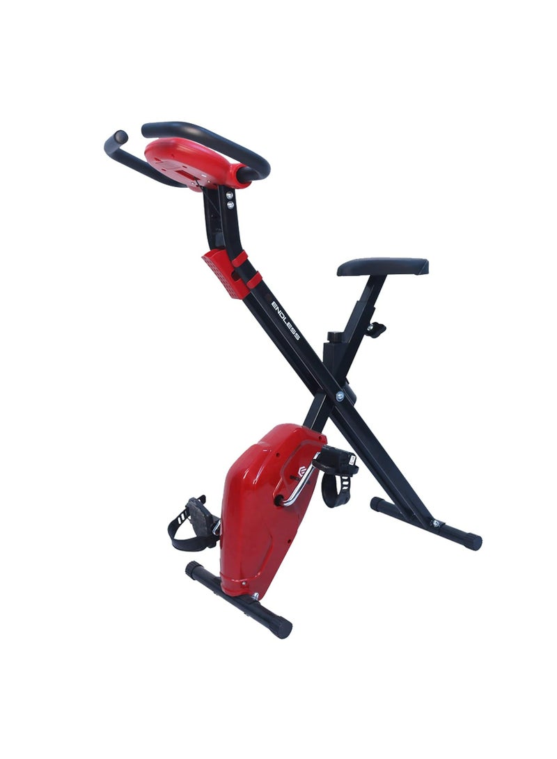 Endless EL 930 Steel Foldable Exercise Strap Bike (Red/Black) Folding Bike Exercise BikeÃ‚Â Ã‚Â (Red, Black) - Image 1