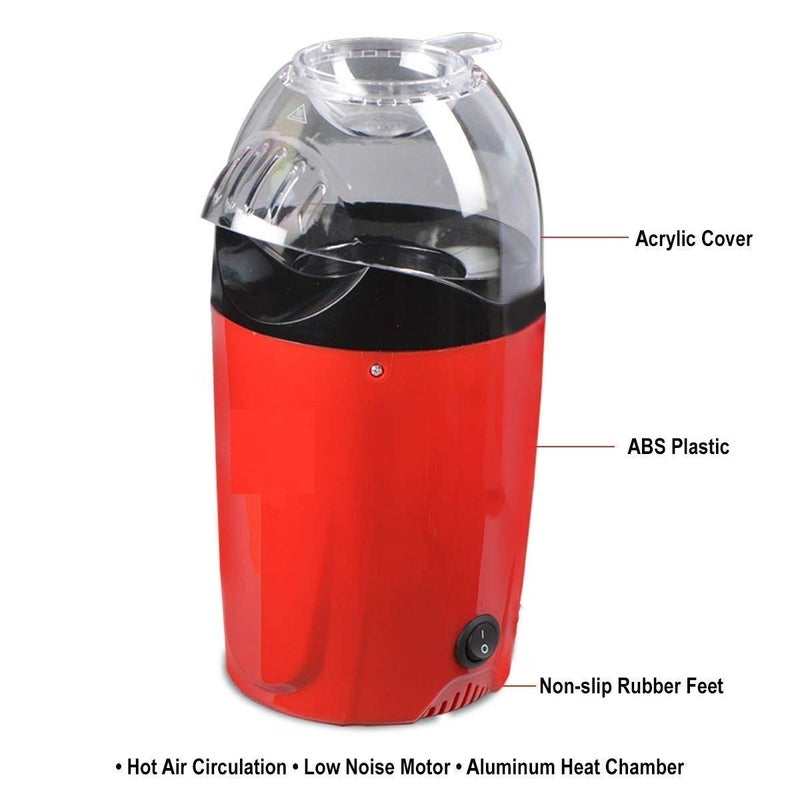 DME SALES Electric Machine Snack Maker200W Hot Air Popcorn with Measuring Cup and Removable LidInstant Popcorn Grade Aluminium Alloy Oil Free Popcorn Maker - Image 3