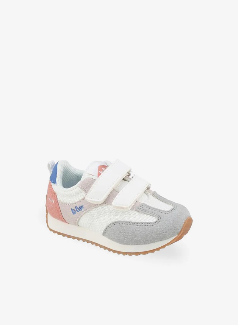 Lee Cooper Girls Panelled Hook & Loop Ankle School Sneakers