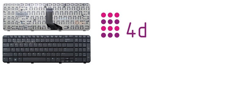 4d Laptop Keyboard for HP Compaq Presario CQ61 CQ61-100 CQ61-200 CQ61-300 G61 539618-001 AE0P6U00310 9J.N0Y82.601 AE0P6U00010 MP-08A93US-920 - Image 1