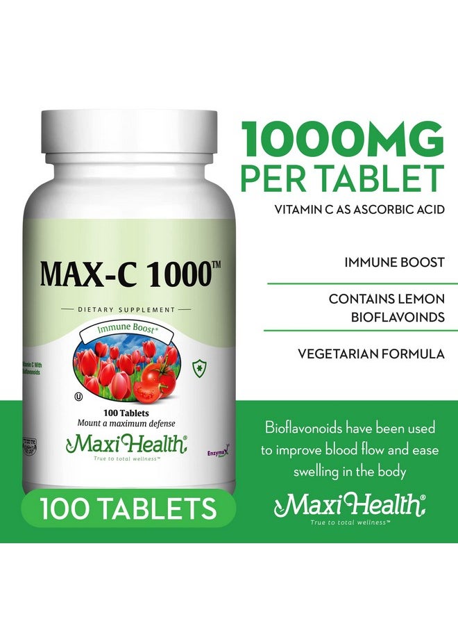 Maxi Health Maxihealth Max Vitamin C "1000Mg" With Bioflavonoids 1000 Tablets Kosher  - Image 3