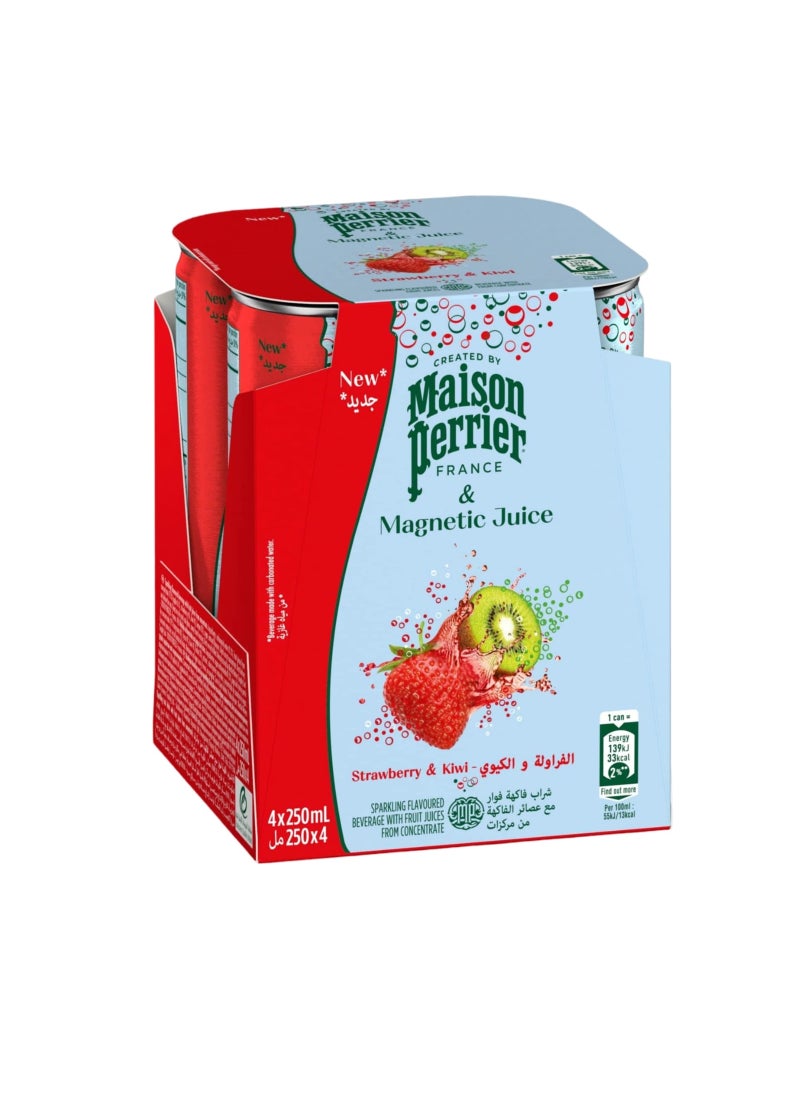 Maison Perrier Magnetic Juice Strawberry& Kiwi 4x250ml 