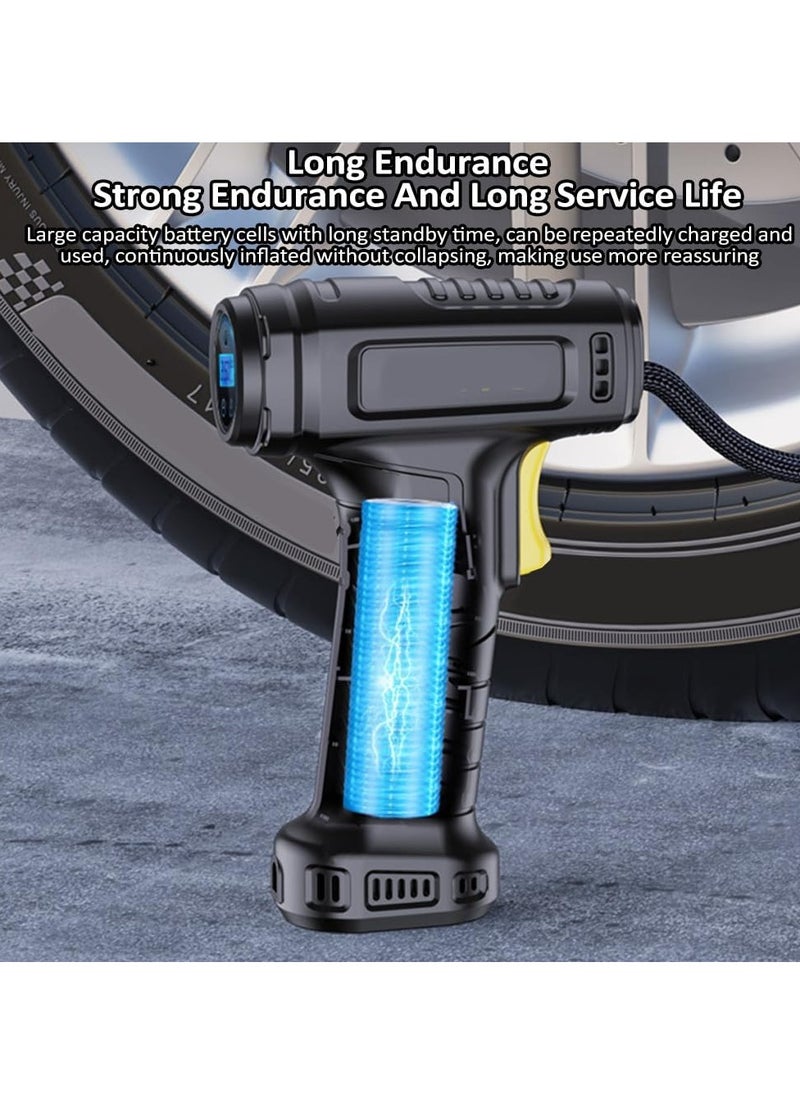 SMARTX - Digital Mini Car Tyre Inflator Air Compressor with Auto Stop and LED Light 12V Fast Portable Air Pump for Car Bicycle Motorcycle Ball Air Mattress - Image 1
