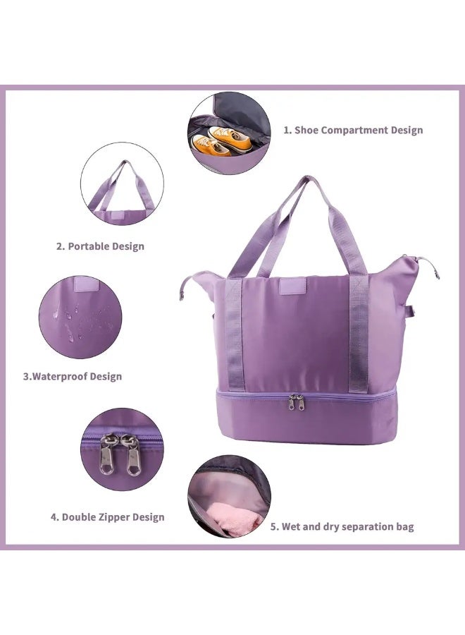 شنطة سفر دفل إيدكبايد قابلة للطي - بنفسجي - Image 3