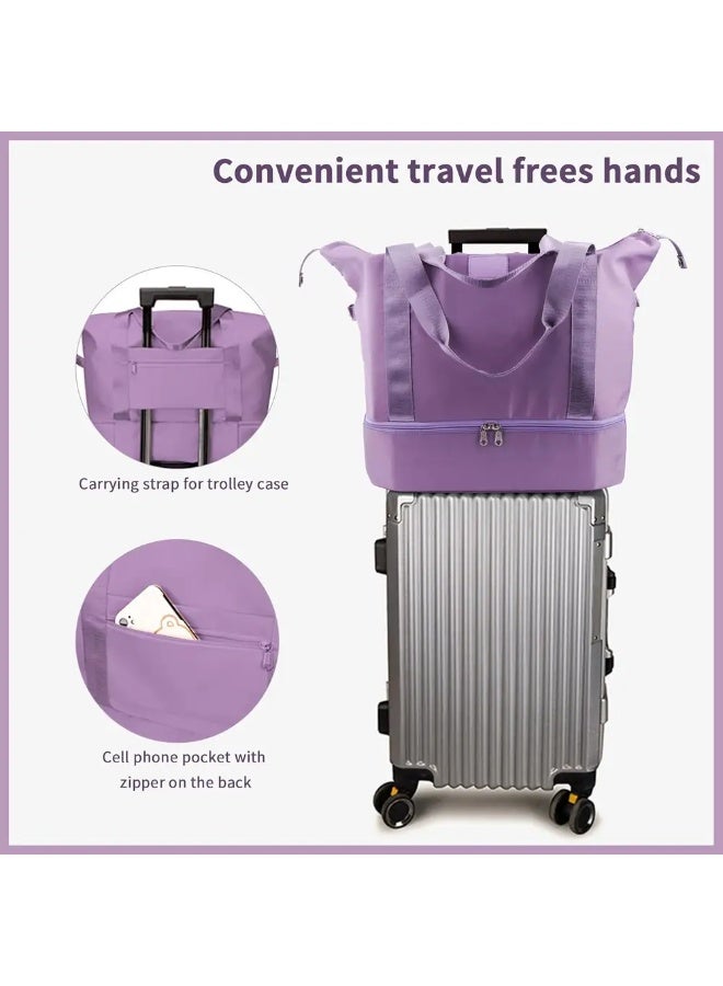 شنطة سفر دفل إيدكبايد قابلة للطي - بنفسجي - Image 2